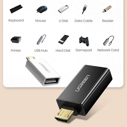 Ugreen Adapter Micro-USB-Adapter - USB 2.0 OTG weiß