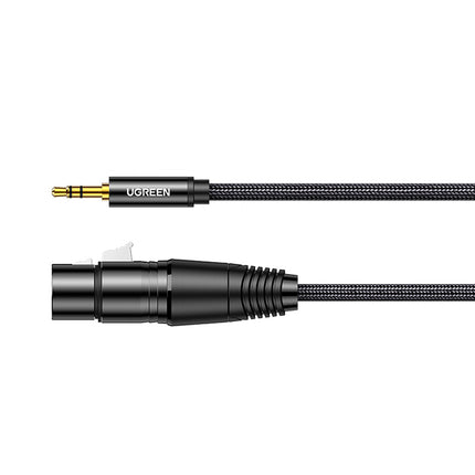 Ugreen audiokabel 3.5mm mini jack (male) - XLR (female) 1m zwart (AV182)