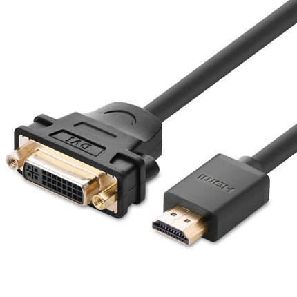 Ugreen cable cable adapter adapter DVI 24 + 5 pin (female) - HDMI (male) 22 cm