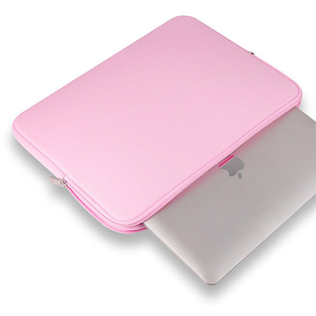 Universal sleeve laptop bag 15.6'' slide tablet computer organizer light pink