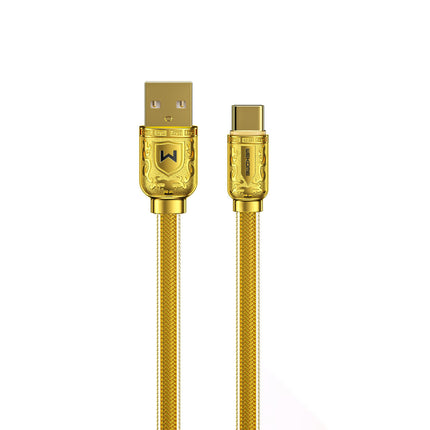 USB - USB Type C 6A 1m gold WK Design Sakin Series fast charging / data cable  (WDC-161)
