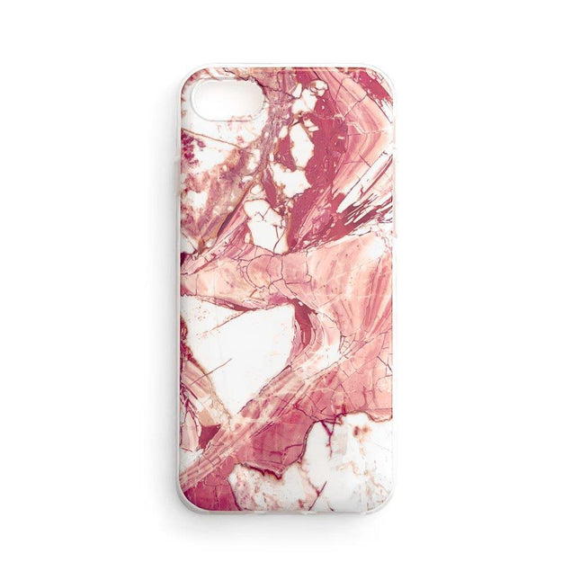 Marble TPU case cover voor Samsung Galaxy S21 FE roze