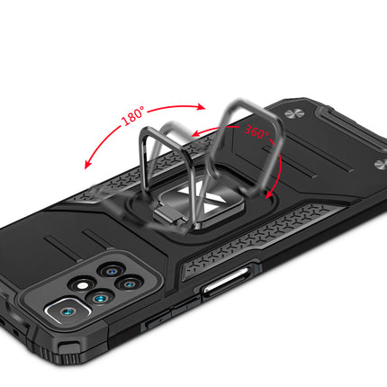 Ring Armor gepantserde hybride hoes + magnetische houder voor Xiaomi Redmi 10 blauw