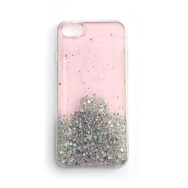 Wozinsky Pink Case for Samsung Galaxy S21 Ultra 5G Star Glitter Shining Cover