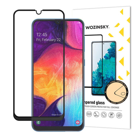 Samsung Galaxy A10 screenprotector gehard glass Full Coveraged with Frame Case Friendly