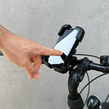 Wozinsky sterke telefoonhouder voor aan het stuur van een fiets, motor, scooters zwart