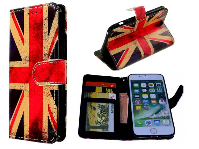 iPhone Xs Max hoesje - UK England flag print mapje- Wallet case