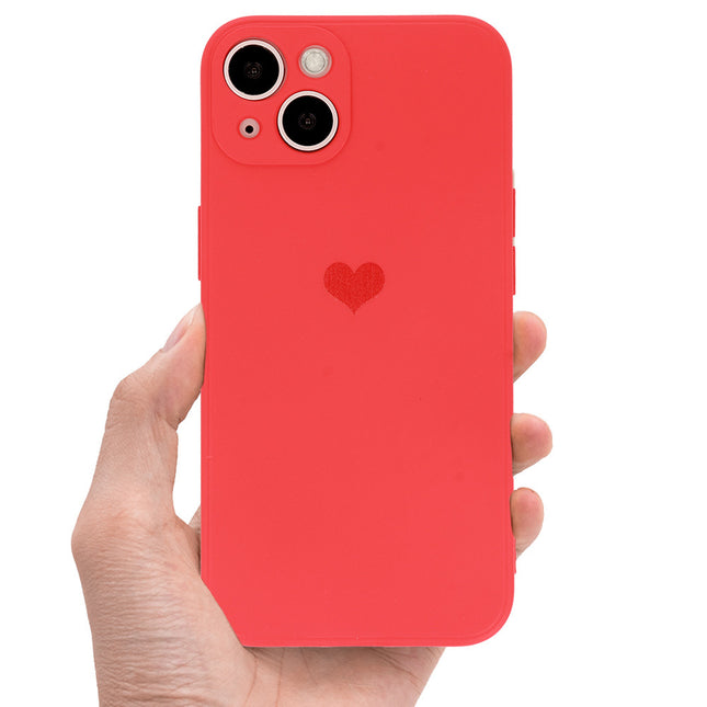 Rote Schutzhülle für Samsung Galaxy S22 mit Haarmuster aus Silikon