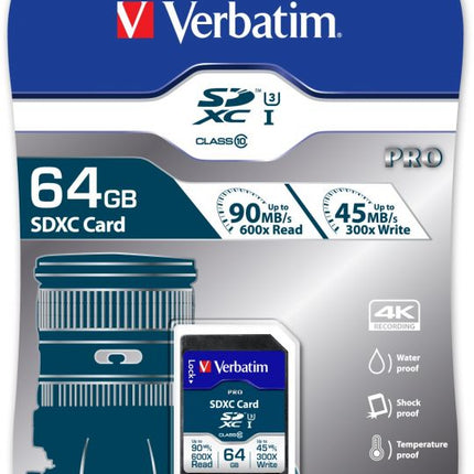 64GB SECURE DIGITAL CARD SDHC PRO UHS-3 64GB CLASS-10