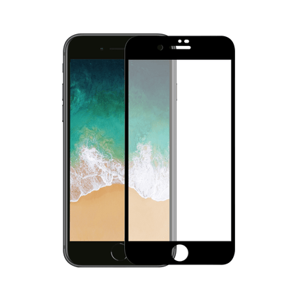 Apple iPhone Screenprotector met zwarte en wit rand |Tempered glass | Bescherm Glas folie | Gehard glass | Edge to Edge