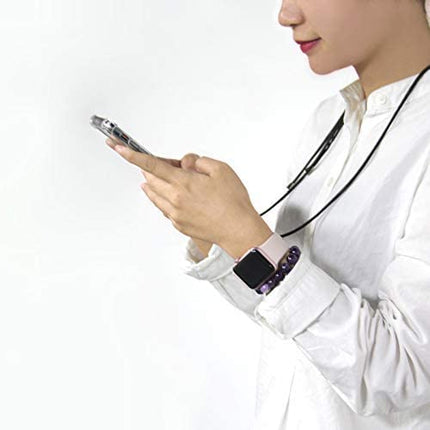 iPhone-Hülle mit Seilkette, transparent. Rückseite mit Kordel – transparentes TPU-Silikon