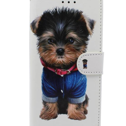 Samsung Galaxy A6 Plus 2018 Hülle Niedlicher Hundeaufdruck – Brieftaschenhülle im Booktype-Stil mit Hundeaufdruck