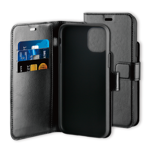 Behello iPhone 11 Pro Max Bookcase Mapje - hoesje Zwart- Wallet Case