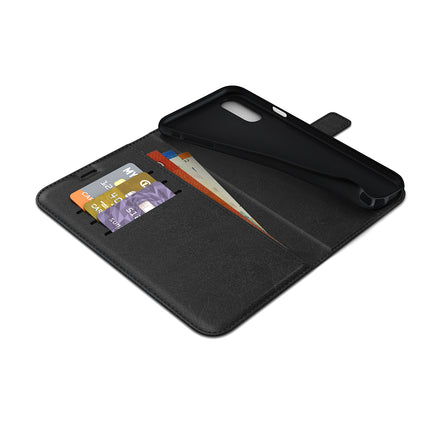 iPhone XS Max Hoesje - Gel Wallet Case Met Ruimte Voor 3 Pasjes - Zwart
