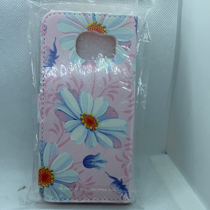 Samsung Galaxy S7 Edge schöne Hülle mit Blumendruck, Brieftaschen-Hülle
