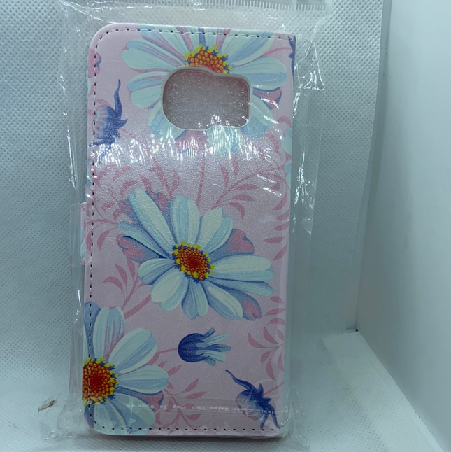 Samsung Galaxy S7 edge beautiful case floral print case folder- Wallet Case