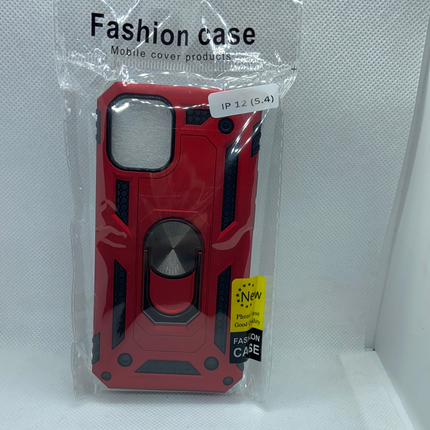 iPhone 12 Mini Back Case Shockproof Case Cover Cas TPU Black + Kickstand 