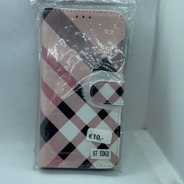 Samsung Galaxy S7 edge case Burberry checkered print Wallet case