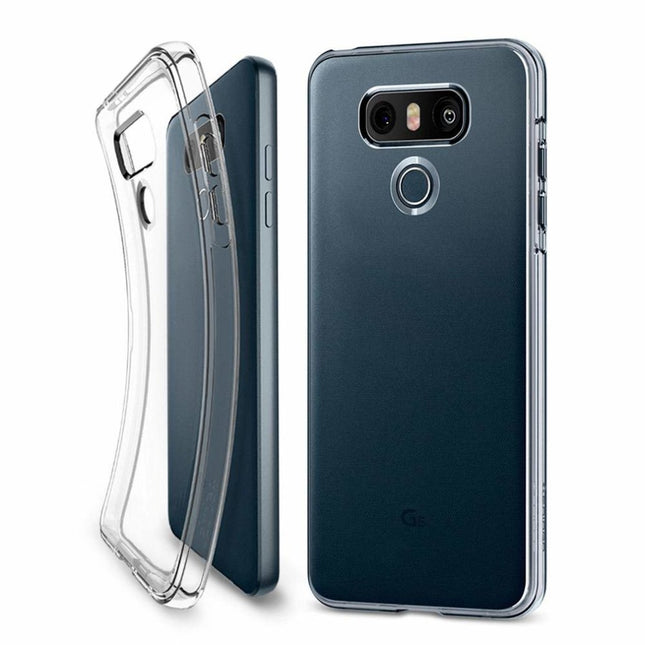 LG telefoon doorzichtig hoesje zacht dun achterkant | Transparant hoesje  Silicone Transparent Clear Cover Bumper
