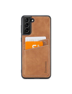 Samsung Galaxy S23 Plus case with cards back brown