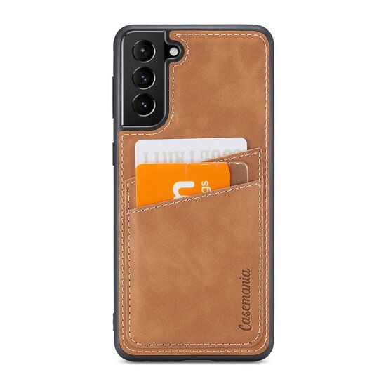 Samsung Galaxy S23 Plus case with cards back brown