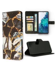 Samsung A54 Case Bookcase Print - Marble Black