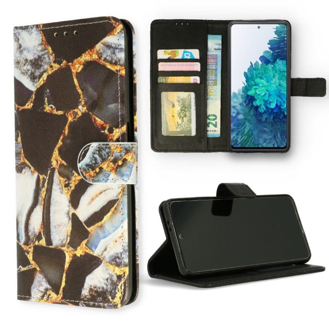 Samsung Galaxy S23 Plus case wallet book case Marble black