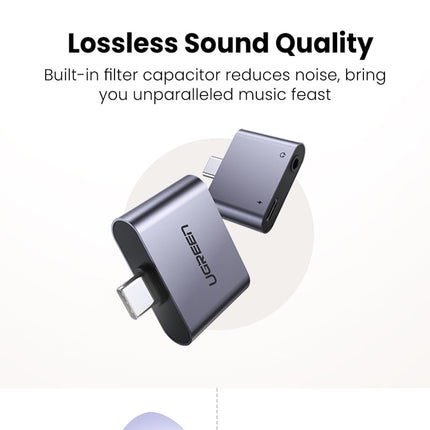 USB C auf Typ C 3,5 mm Kopfhöreranschluss-Adapter, Aluminium-Audio, USB Typ C 3,5 mm AUX-Kopfhörer-Konverter für Huawei P20 Pro