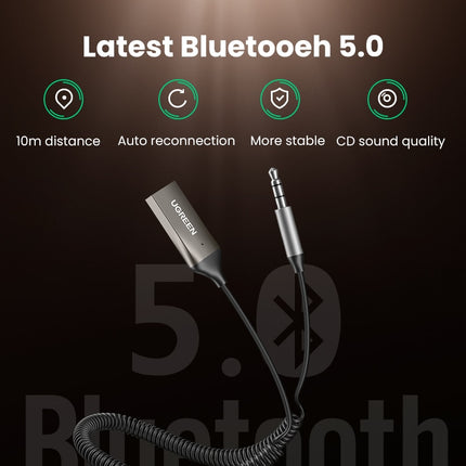 Bluetooth Receiver 5.0 Adapter Hands-Free Bluetooth Car Kits AUX Audio 3.5mm Jack Stereo Music Wireless Receiver for Car