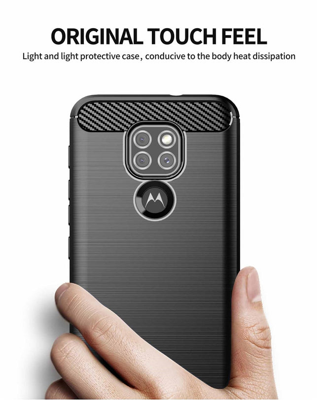 Schutzhülle für die Rückseite des Motorola Moto G9 Play / Moto E7 Plus, stoßfest, aus Gummi, weiches Silikon, schützender Handy-Stoßfänger