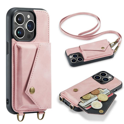 iPhone 14 Pro Max hoesje met ruimte voor pasjes roze