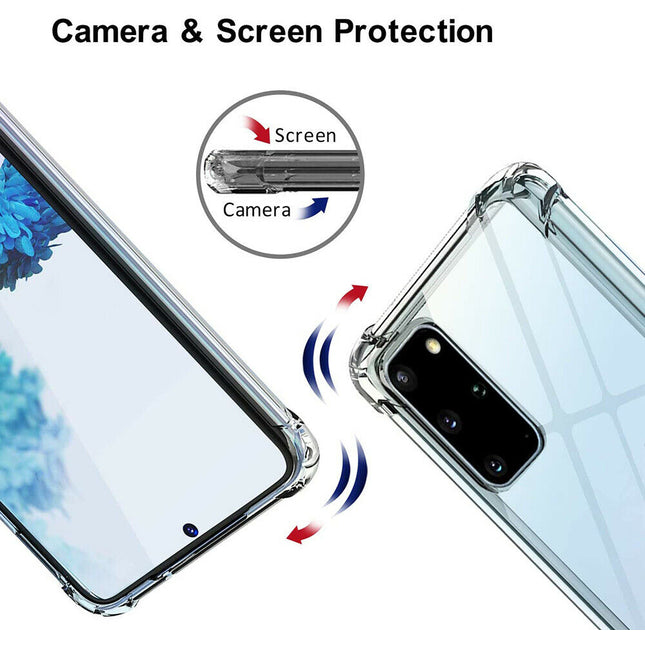 Samsung Galaxy A52 hoesje achterkant doorzichtig transparant antishock backcover case