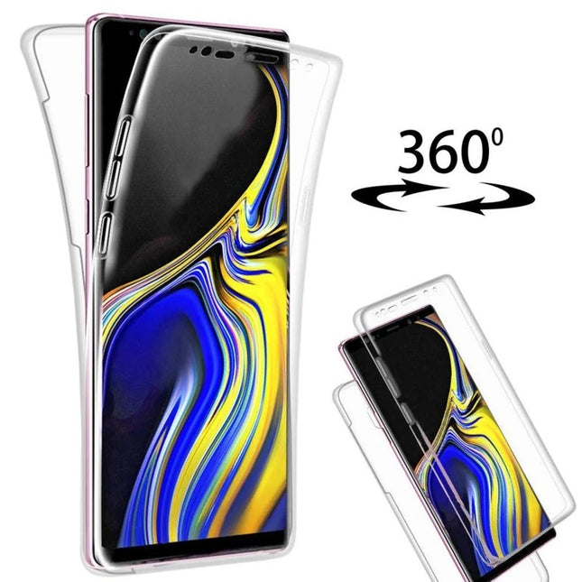 Samsung Galaxy 360 Degree Clear Case Front + Back Case | Case Full Body Protection , Silicone Transparent Clear Cover Bumper Case
