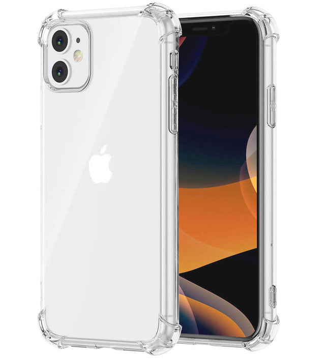 iPhone 11 antishock hoesje achterkant doorzichtig transparant backcover case
